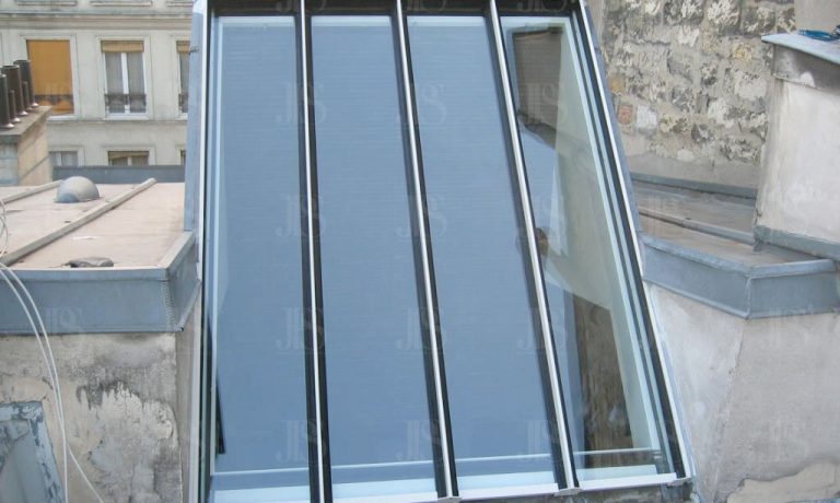 toit en verre toiture de bâtiment en verre sur mesure, JPS serrurier