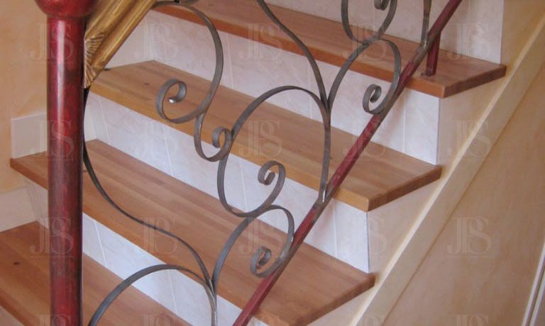 Rampe d'escalier rampe d'escalier d'intérieur métallique, JPS serrurier