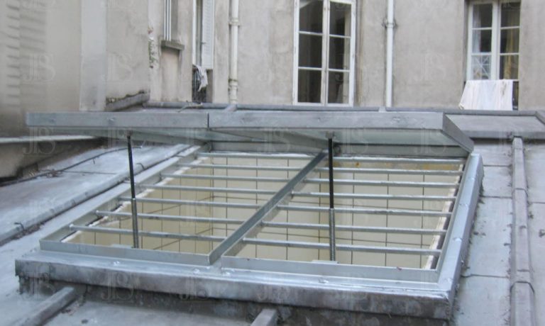 Toiture en verre Toiture en verre ouverte